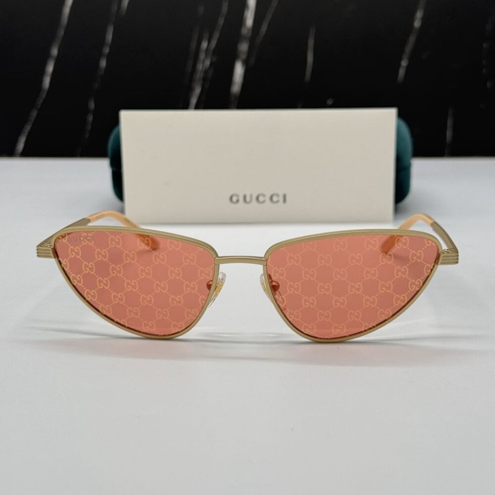 NEW GG1879S 004 GUCCI GOLD RED WOMEN GUCCI SUNGLASSES